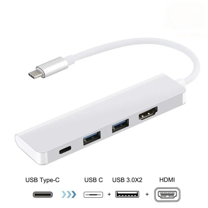 Серый USB C к HDMI адаптер для samsung DeX станции рабочего опыта для Galaxy Note8/S8/S8+/S9/S9+, nintendo Switch, MacBook Pro 2 - Цвет: Серый