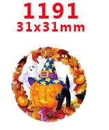 PR1191 Новое поступление,, 30 шт./упак., напечатанный плоский полимер, плоская задняя смола для украшения волос, бант, PR136 - Цвет: PR1191