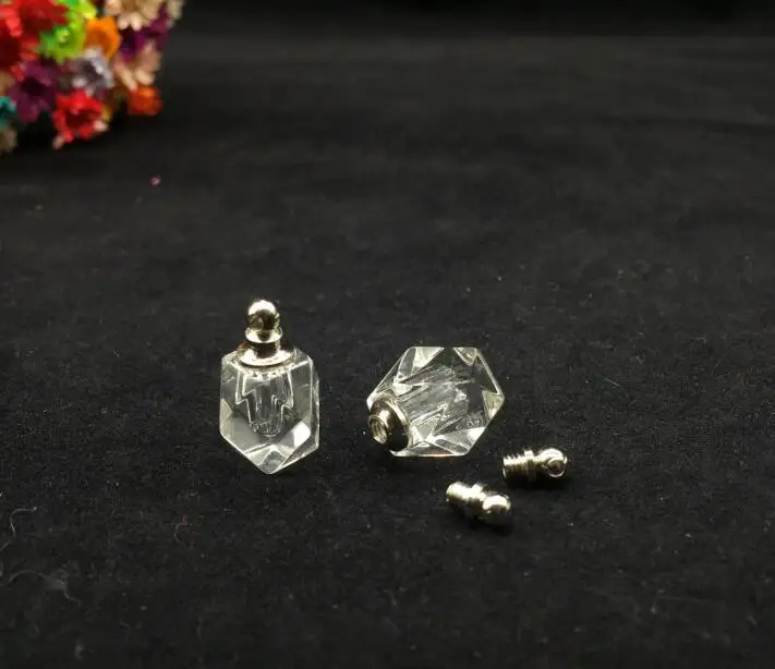 50 шт./лот прозрачная винтовая крышка ромб флакон подвеска Кристалл Духи Эфирное