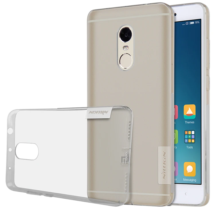 Nillkin TPU 0,6 мм ультра тонкий чехол для телефона s Capa для Xiaomi Redmi Note 4 силиконовый чехол с розничной посылка - Цвет: Серый