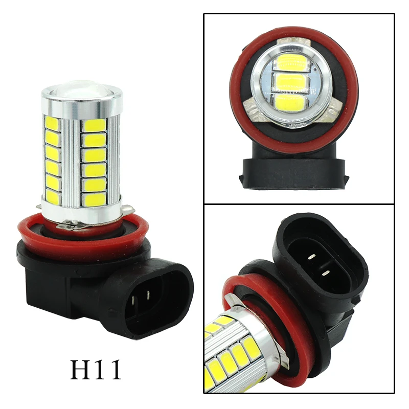 2 шт. автомобисветодиодный светодиодные лампы H7 H11 H8 H9 HB4 HB3 33 SMD 5730 6000