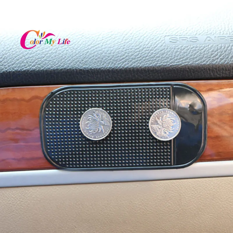 Черный Противоскользящий коврик для телефона автомобильные коврики Ford Focus Fusion Kuga