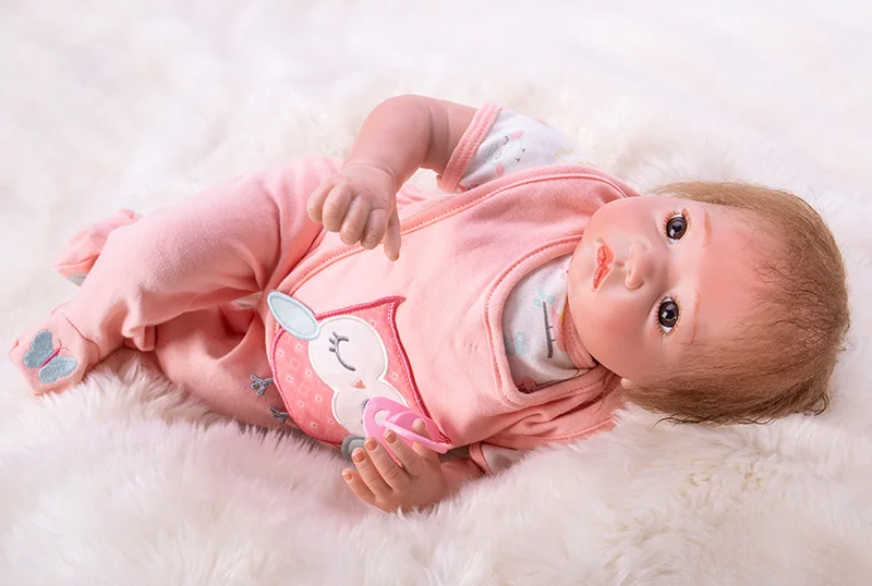 50 см 19 &quotreborn силиконовые детские куклы реалистичные Новорожденные bb reborn светло