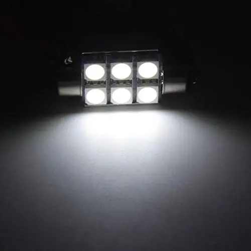 4 x Navettes светодиодный C5W 6 SMD 36 мм Canbus Анти Erreur ODB Blanc Pur гирлянда 211 | Автомобили и