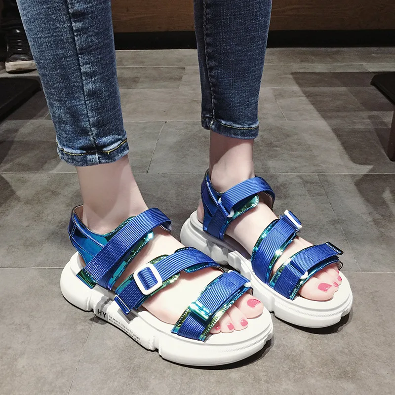 Модные дышащие спортивные сандалии для отдыха Летние женские с ремешком на