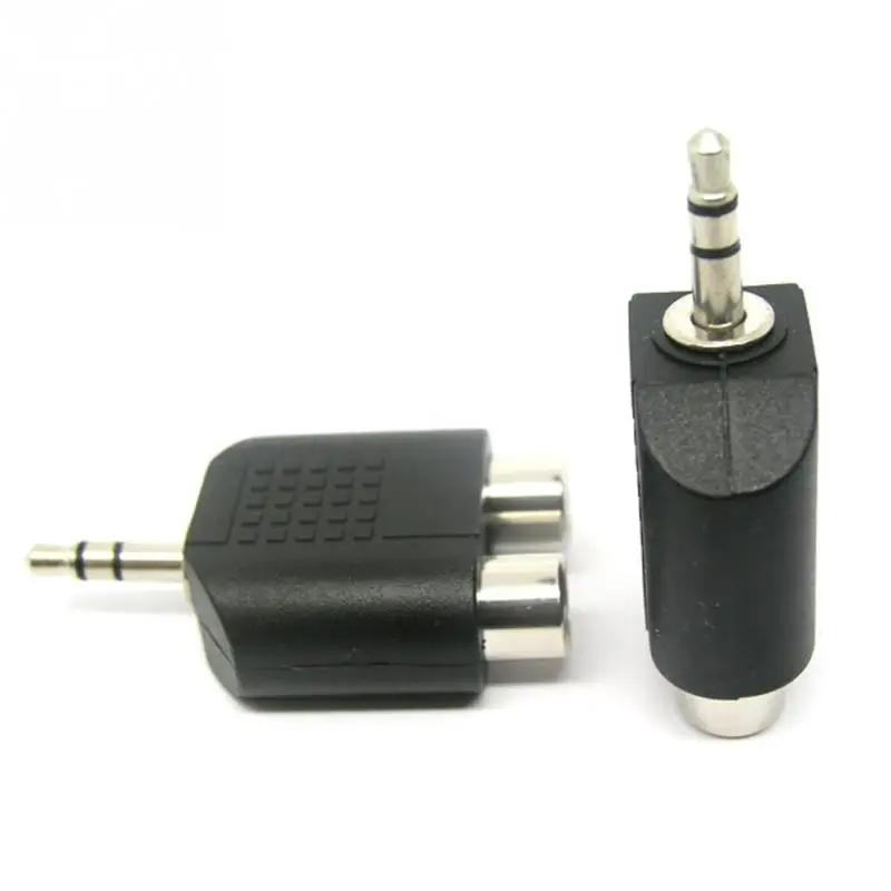 Новый 2RCA Lotus штекер аудио конвертера 3 5 мм разъем на 2 RCA Адаптер двойной Phono Y