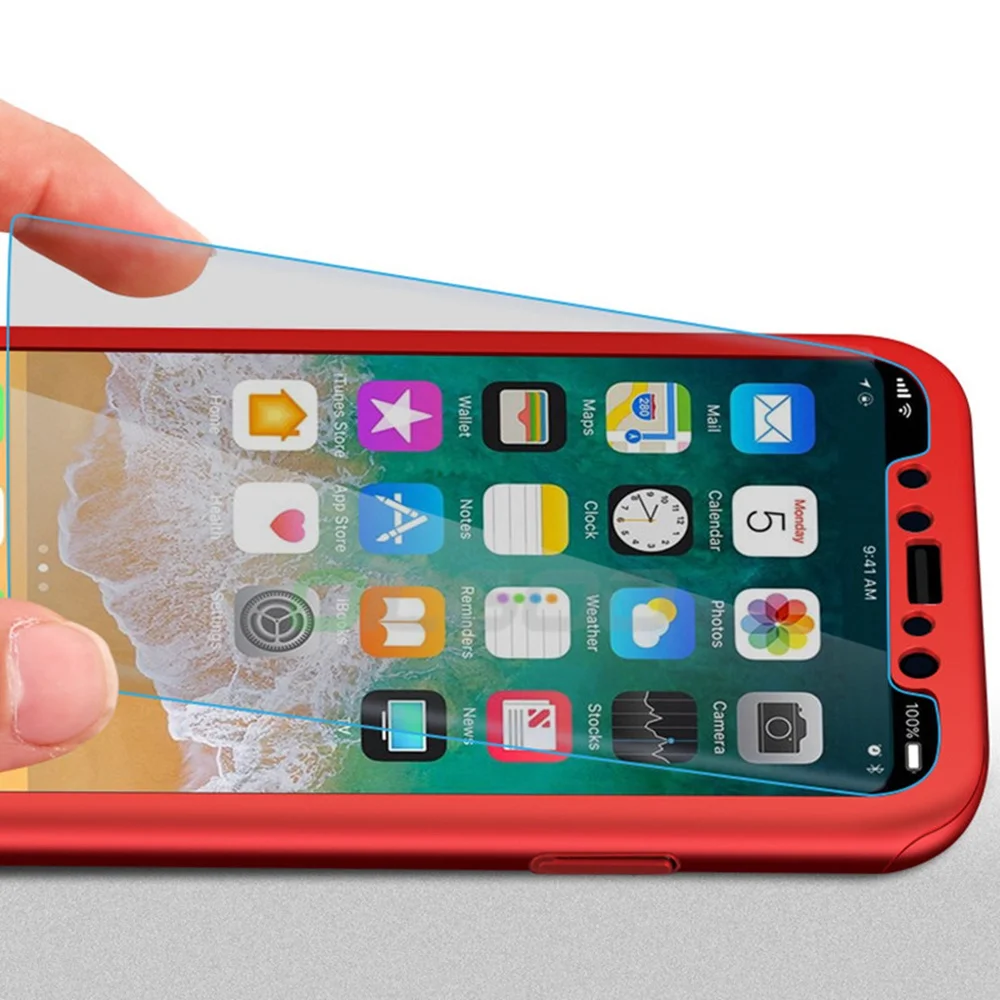 New Floveme Новый 360 Полный Защита телефона чехол для 5S 5 SE iPhone X 8 7 6 6S Plus Экран протектор