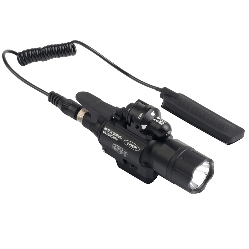 Высококлассный алюминиевый тактический фонарик 420 люмен зеленый лазерный прицел