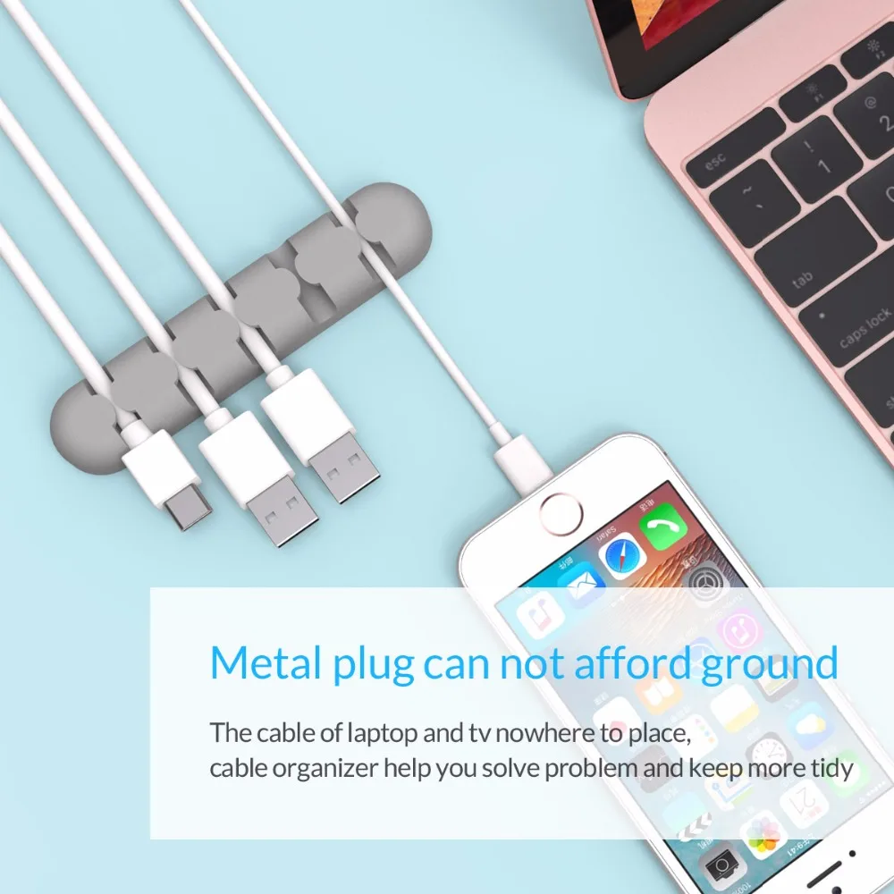 ORICO органайзер для проводов настольные зажимы управления шнуром iPhone кабель