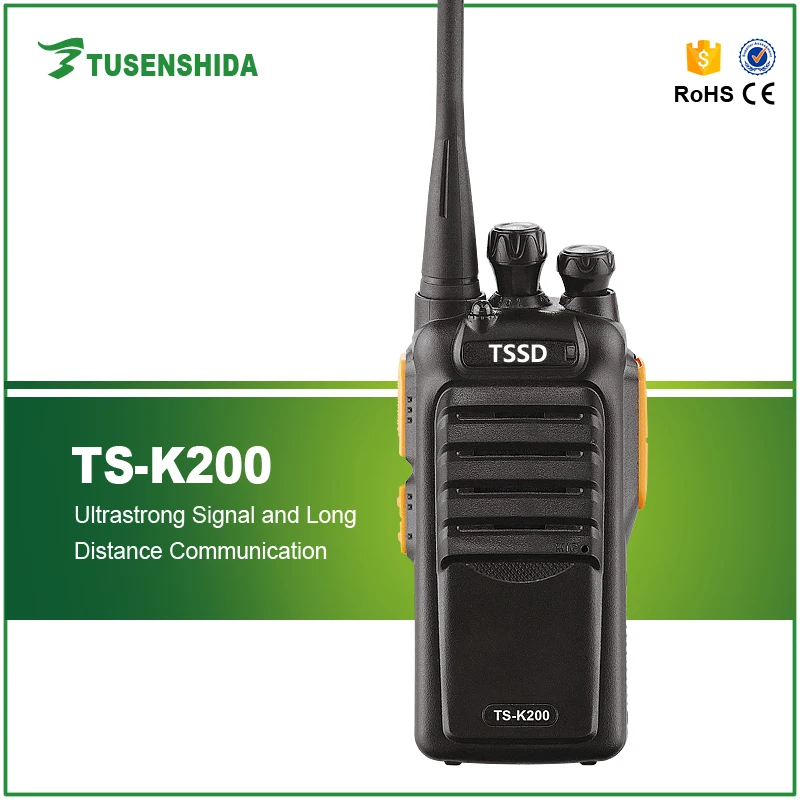 Бесплатная доставка 1500 мАч 2 Вт прочный дешевые UHF двухстороннее радио TSSD TS K200|radio