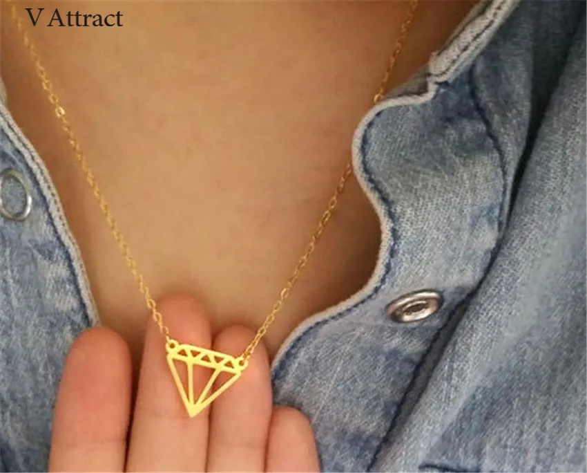 V привлечь Нержавеющая сталь Геометрическая ювелирные изделия Макси Цепочки и