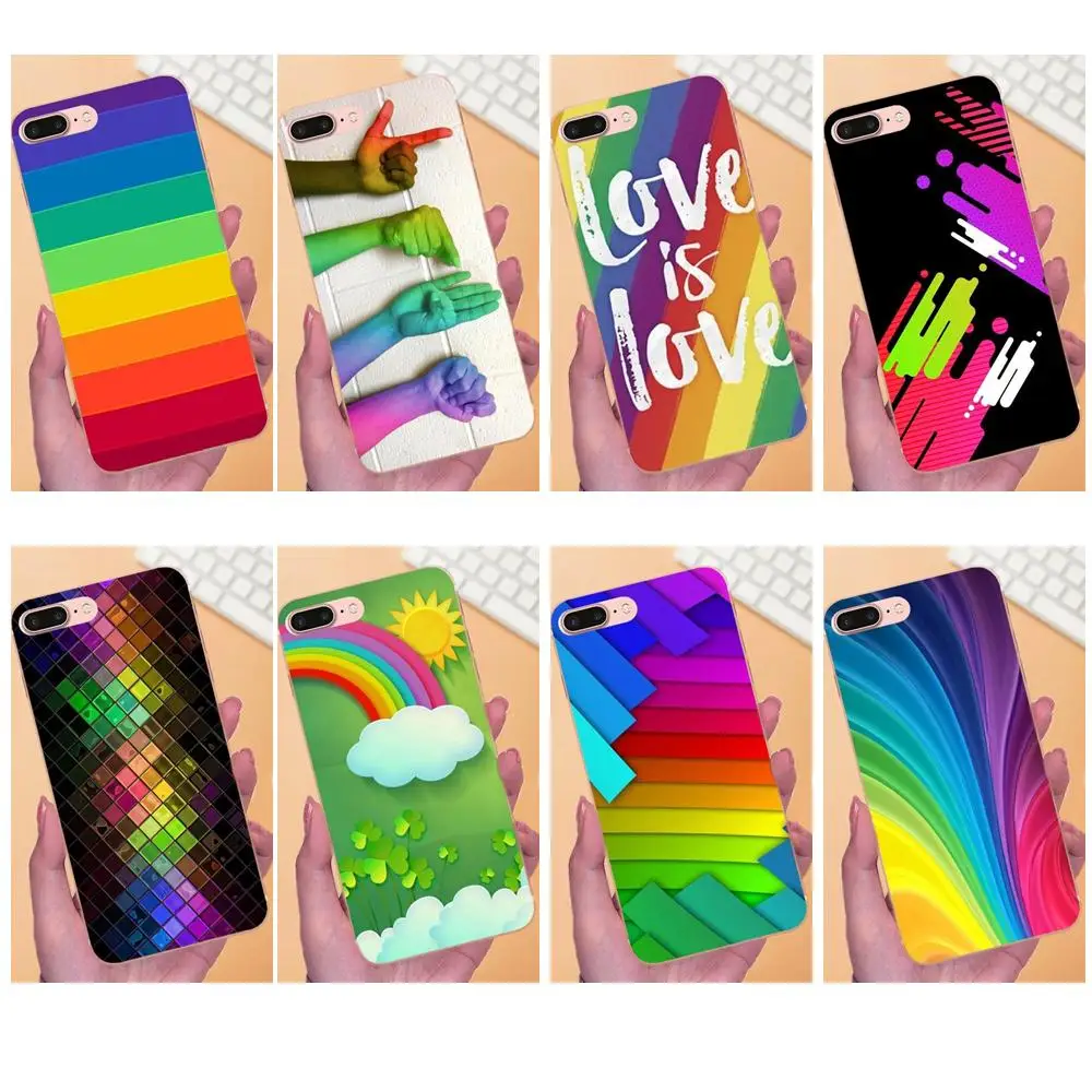 Популярный мягкий чехол Lgbt Same Love Rainbow для Huawei P7 Honor 4C 5A 5C 5X6 6C 6A 6X7 7X8 9 V8 V10 Y3II Y5II Y6II G8 Play