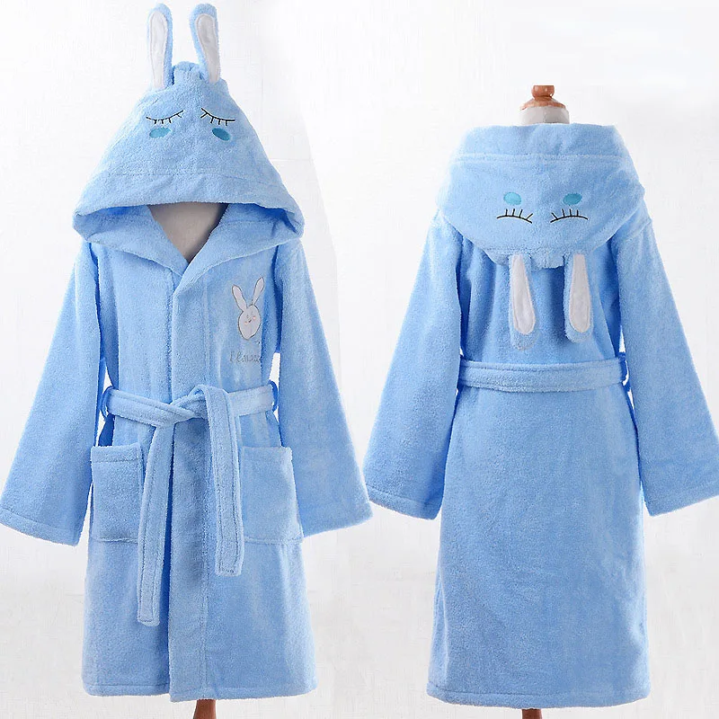 CAVME 36 Kids CAVME размера плюс махровый Халат с капюшоном для влюбленных, махровый халат, мужские длинные хлопковые халаты, домашний семейный халат, одежда для сна - Цвет: CAVME 36 Kids