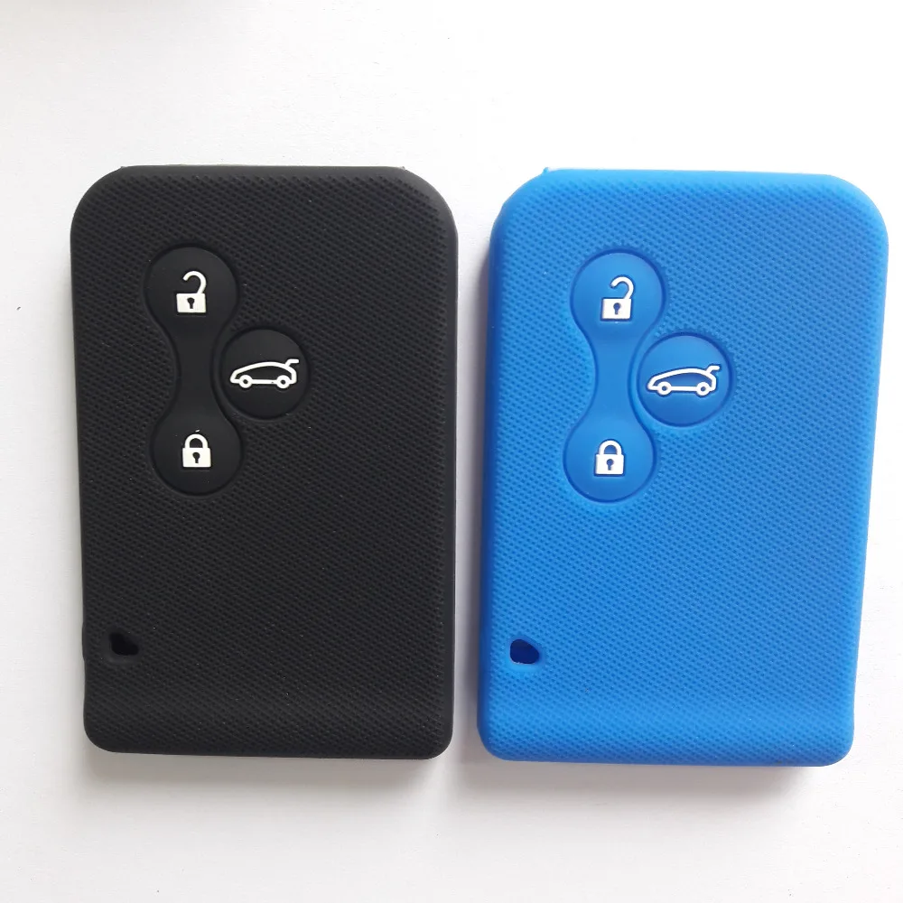 Силиконовый чехол с отделениями для карточек Renault Clio Megane Scenic 3 кнопки