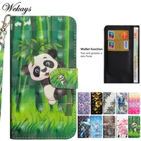 wekays for xiaomi redmi 4x case cute cartoon panda 3d leather flip fundas case for coque xiaomi redmi note 4 note 4x cover cases