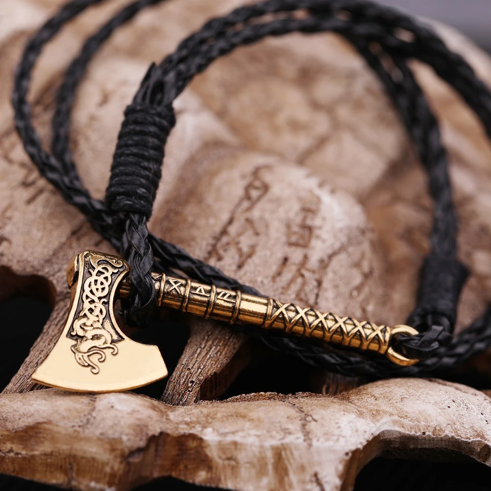 EUEAVAN 5 шт. винтажный панк топор плетеный кожаный браслет Wicca очаровательные