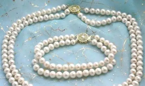 ******* Блеск Noblest 8 9 мм белый Южно морской жемчуг ожерелье браслет|necklace bracelet|pearl necklace