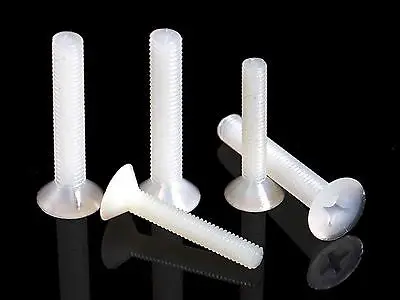 Бесплатная доставка 100 шт. винты с плоской головкой из нейлона M2 5x12 мм белые|nylon