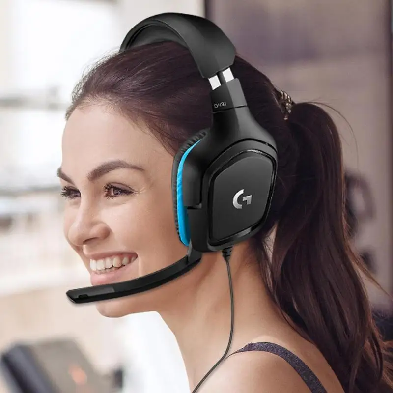 Проводная гарнитура с объемным звуком от lotech G431 DTS 7,1, игровая студийная гарнитура Pro DJ, наушники с микрофоном, регулируемая складная гарнитура для телефона, ПК