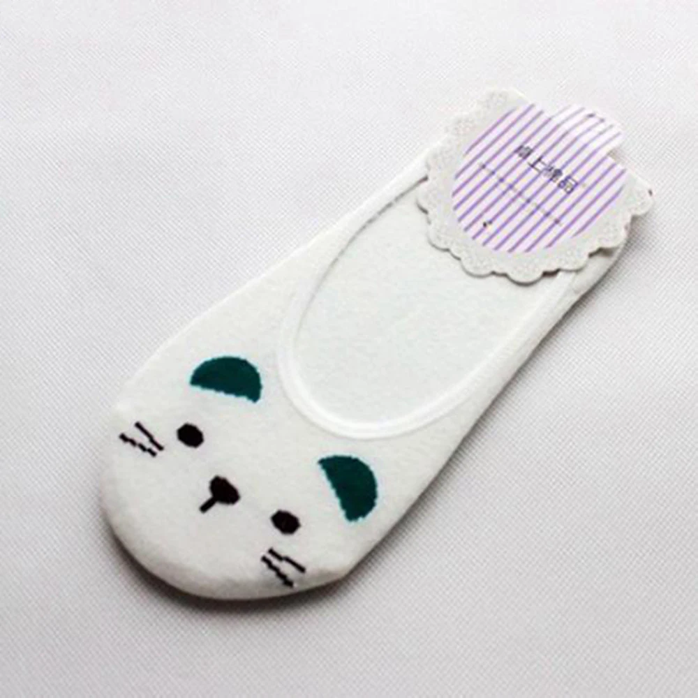 IMucci/низкие невидимые хлопковые носки для женщин без рисунка мультяшный кролик