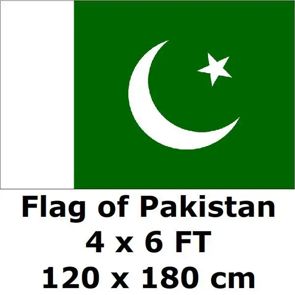 

Pakistan Flag 120 x 180 cm 100D Polyester Large Big Pakistani Flags And Banners National Flag Country Banner 4X6FT