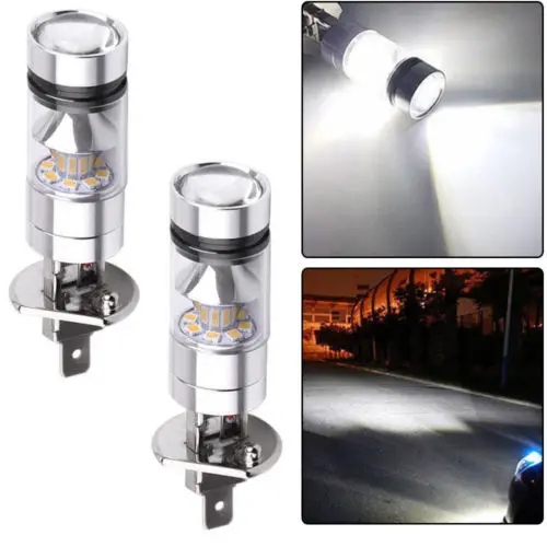 2шт H1 100W Светодиодный белый 12 24V 20 SMD прожектор противотуманный светильник