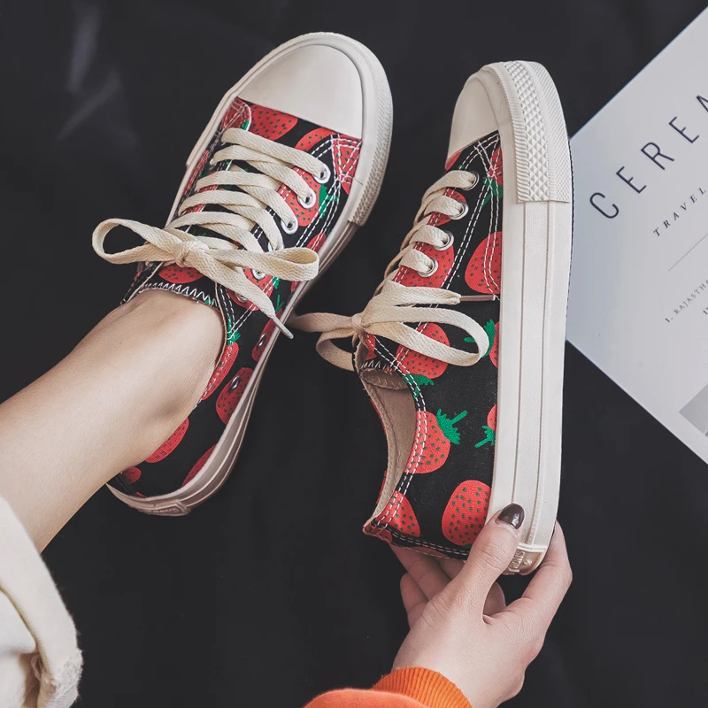 Парусиновая обувь для женщин клубника супер звезда девочек размер 35 40