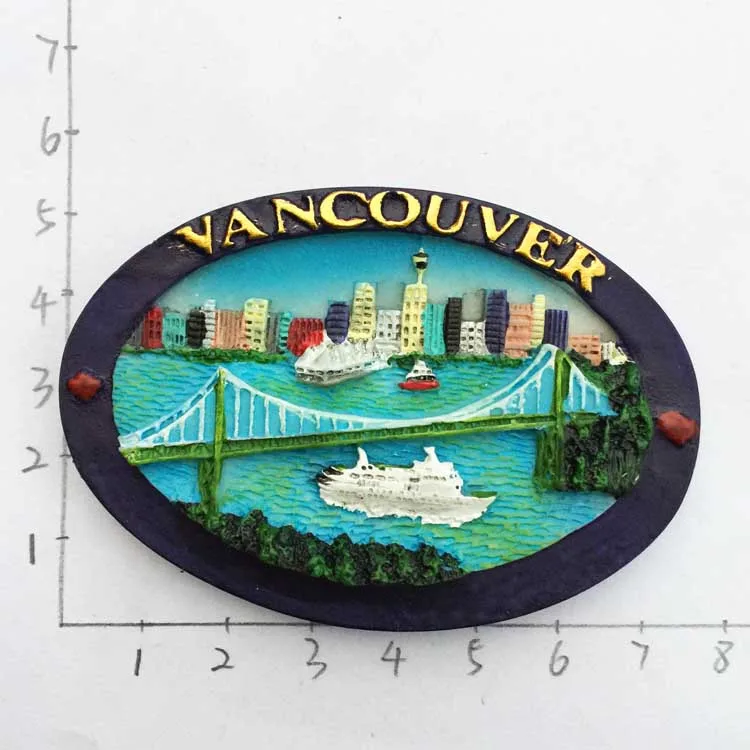 Vancouver Canada Lions Gate Stereo three-dimensional landscape souvenirs magnet stickers refrigerator | Дом и сад