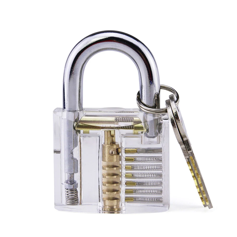 Transparent Pick Cutaway Practice Padlock Lock With Broken Key Removing Hooks Extractor Set Locksmith Tool | Обустройство дома