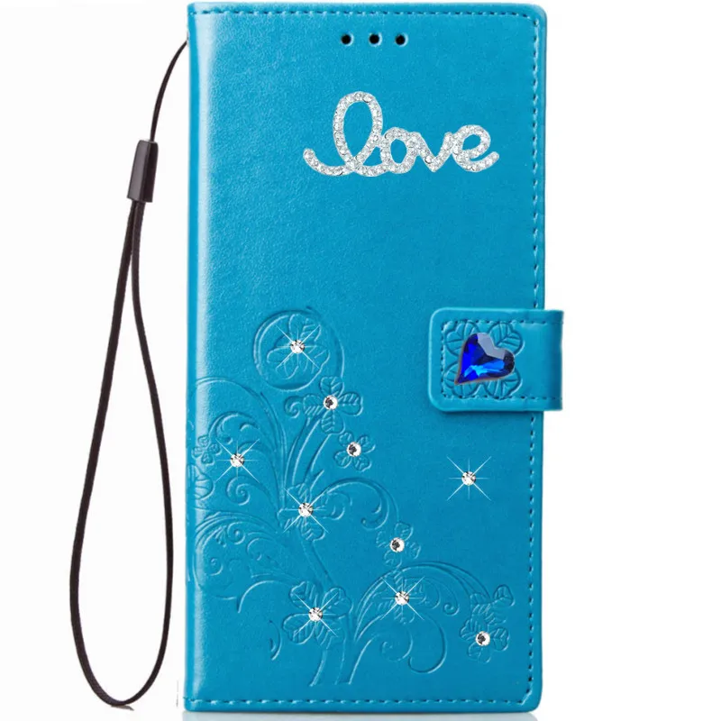 Кожаный чехол бумажник с узором в виде сердечек для huawei mate 20 lite Honor 9 10 P20 pro Y5 Y6 Y7 prime