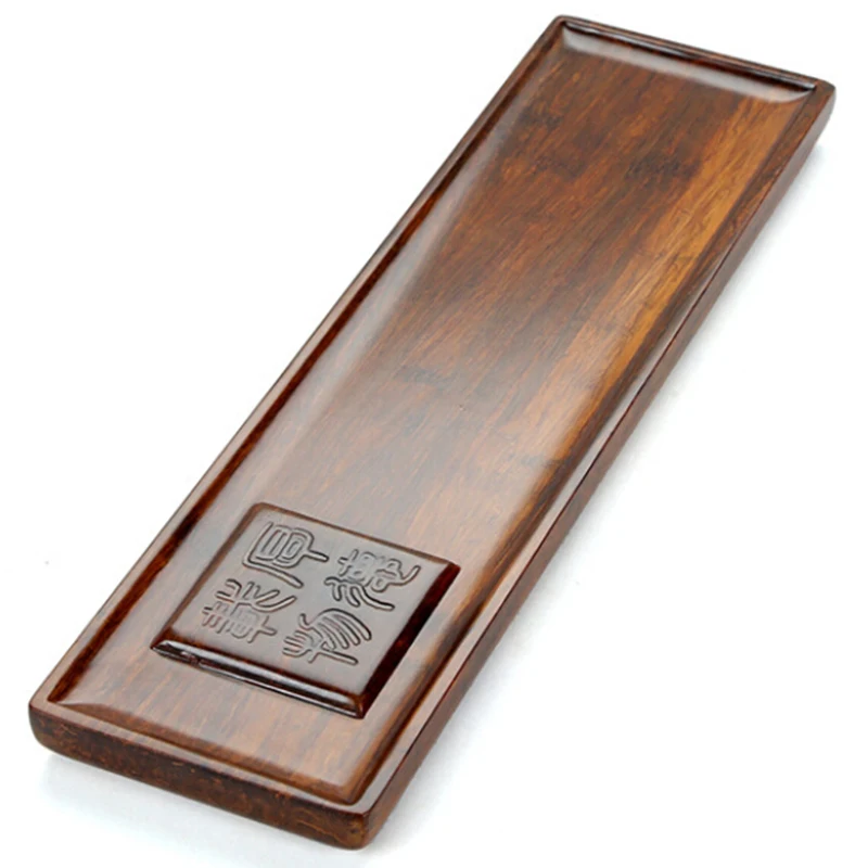 36*10*2cm Strand Woven Bamboo Tea Tray Chinese Kung Fu Gongfu Drawer Board Travel Tools Service Set Table | Дом и сад