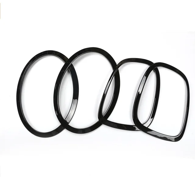 Black (back front) Накладка на задний фонарь для Mini Cooper F55 F56, задние фары, головные фары, обода, Защитные Чехлы, украшения, автомобильные аксессуары - Название цвета: Black (back front)