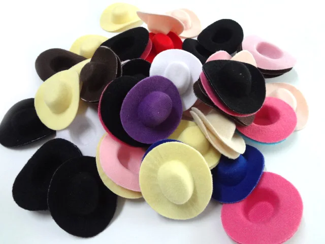 10 шт./лот простая мини шляпа кукольная ковбойская для вечеринок Детская Вуалетка