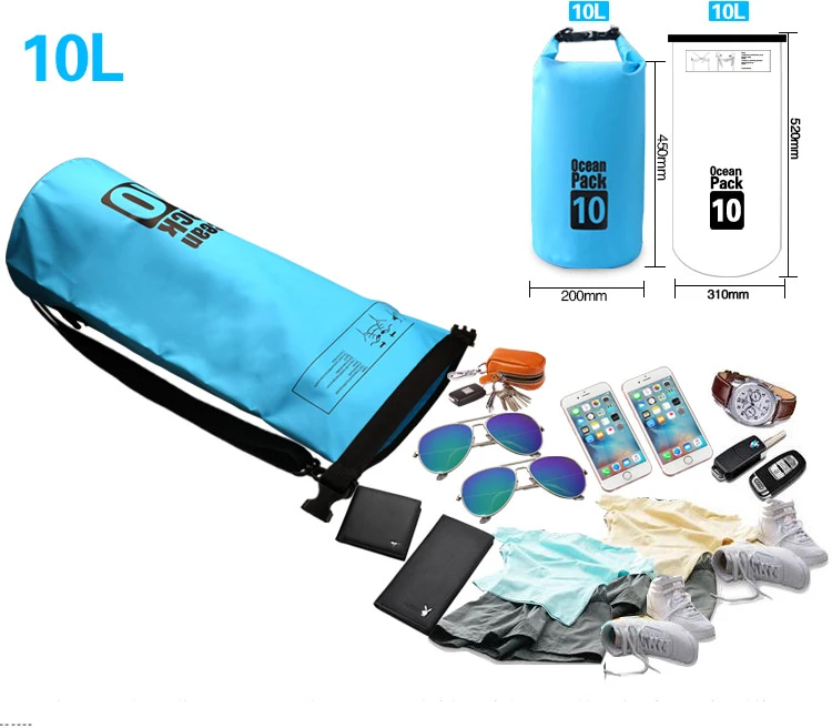 2L/5L/10L/15L/20L Водонепроницаемый сухой мешок для каноэ каяк Рафтинг Спорт на открытом воздухе плавательный мешок путешествия комплект рюкзак