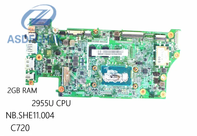 Материнская плата для ноутбука DA0ZHNMBAF0 REV F Acer Chromebook C720 материнская NB.SHE11.004 DDR3L