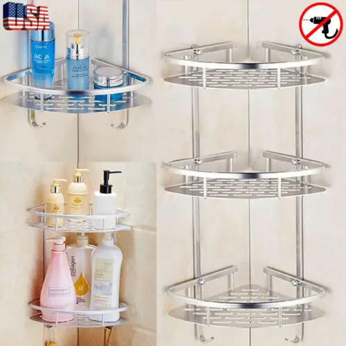 Алюминиевая Полка для душевой кабины угловая настенная полка ванны держатель