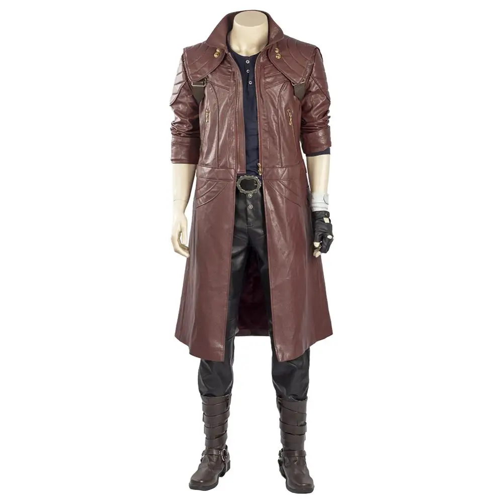

DMC 5 Dante Cosplay Costume Aged Outfit Adult Men Trench Coat Jacket Only