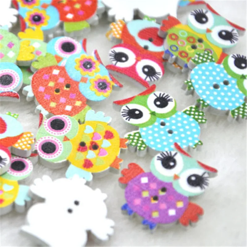 25/50/100 шт. Разноцветные Детские картонные пуговицы WB349|sewing crafts|bird buttonbuttons buttons |