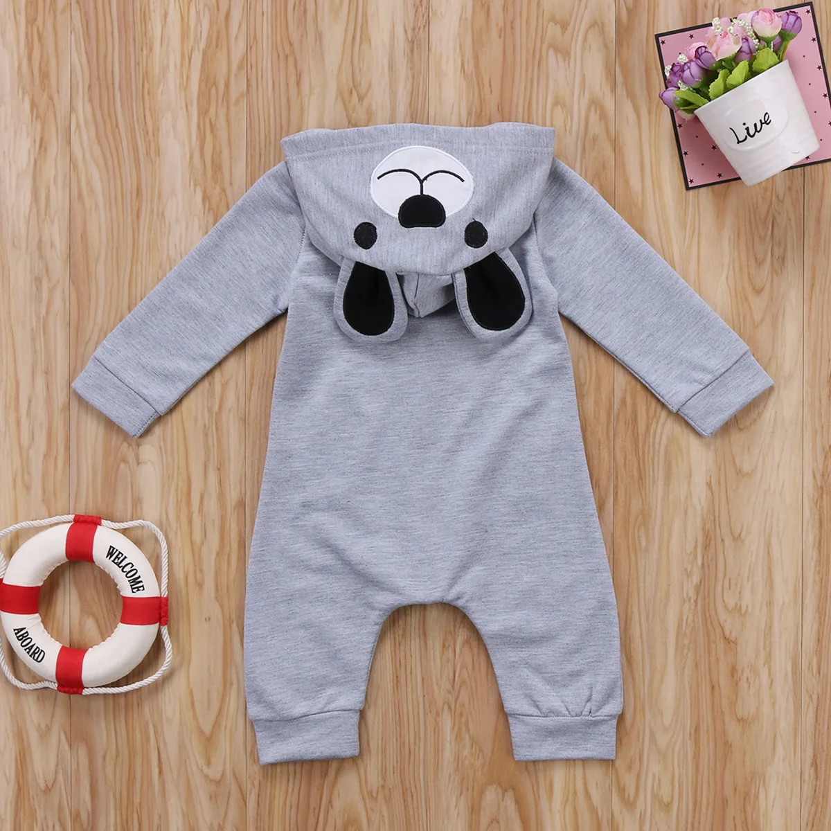 Комбинезон для новорожденных на молнии с капюшоном|hooded romper|baby clothesrompers rompers |