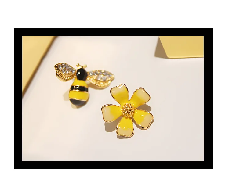 2018 новые модные популярные Стильные серьги в виде пчелиных цветов