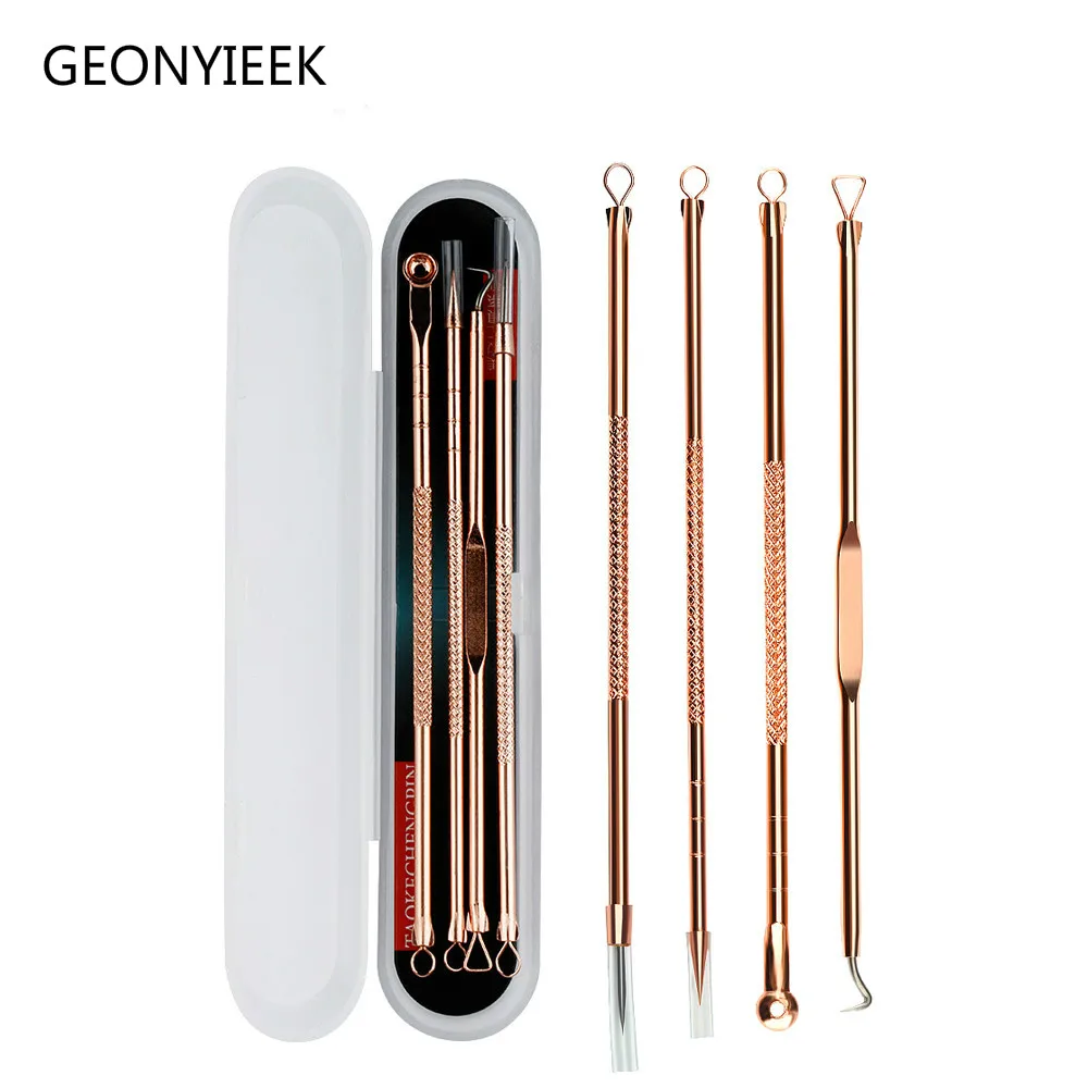 Набор для удаления черных точек 4 шт. вакуумный инструмент ложка ухода за кожей