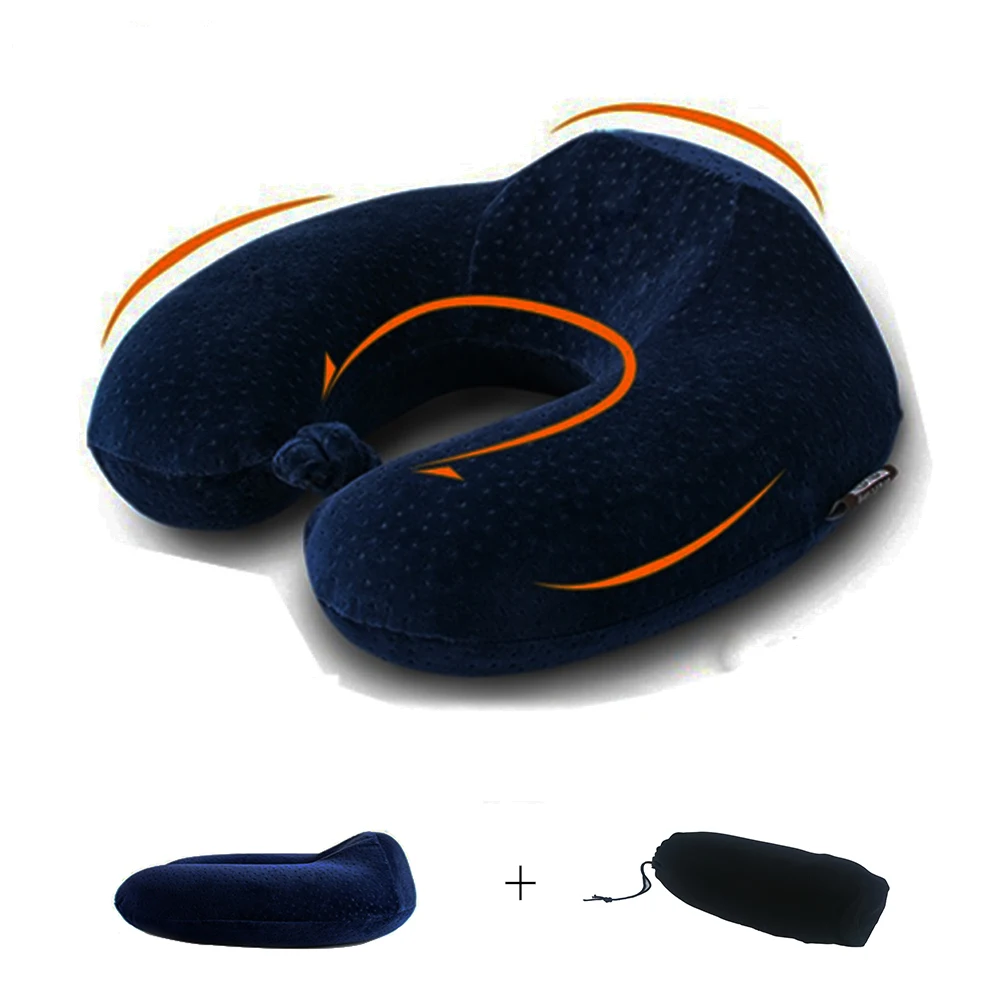 U образный медленный отскок пены памяти подушка для шеи с мешком Магнитная