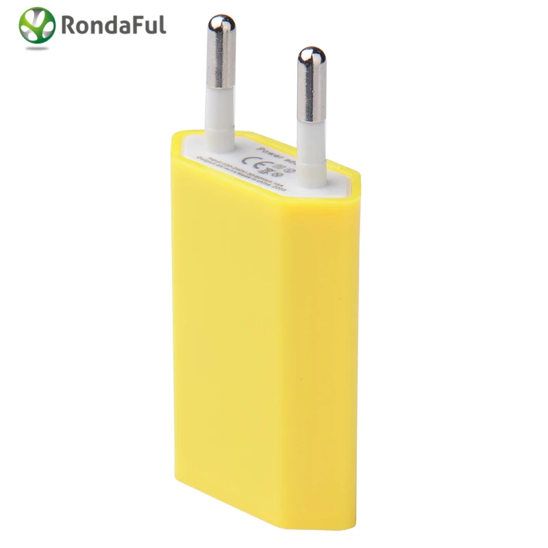 Желтое настенное зарядное устройство с европейской вилкой держатель для