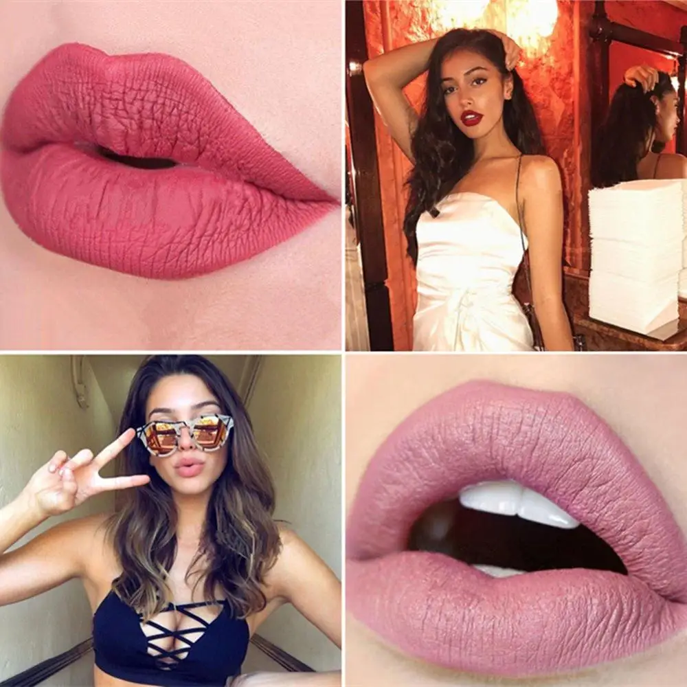 Красота глазурованная 6 шт./компл. Матовая жидкая губная помада стойкий блеск для