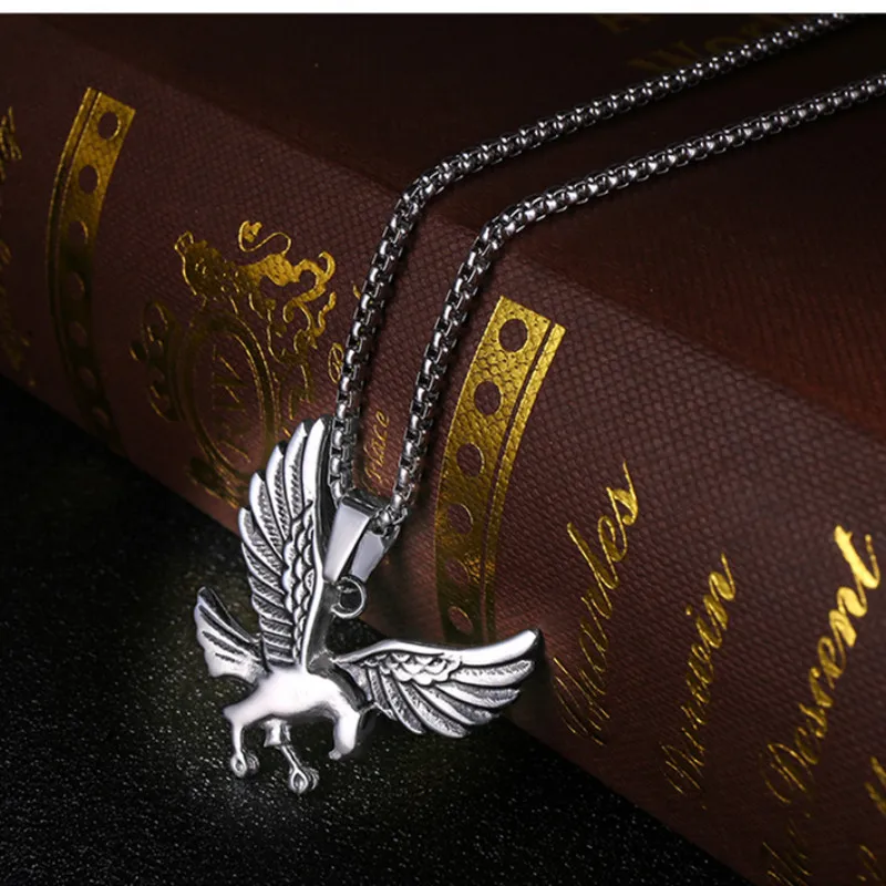 Колье с подвеской в форме орла мужское металлическое кольцо &quotчереп&quot Мужские