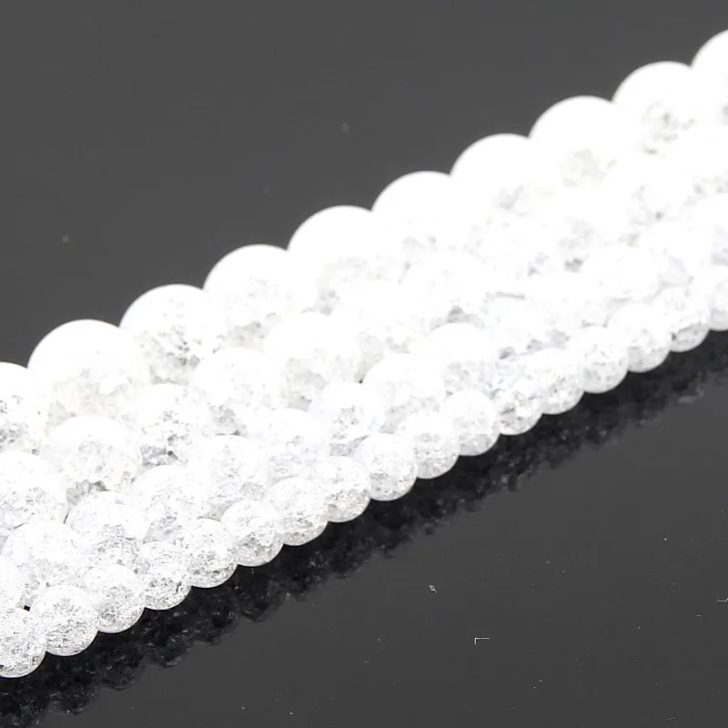 Бусины из натурального камня ручной работы прозрачные треснутые кварцевые