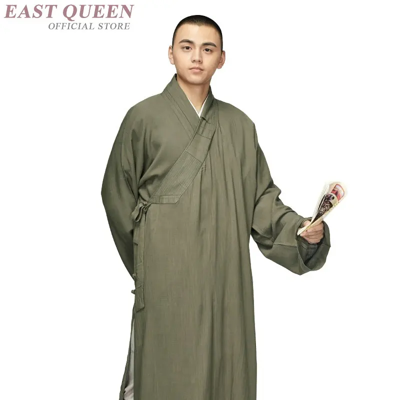 

Buddist monk clothing zen clothing traditional Chinese clothing monk outfit large size shaolin zen buddist monk robes FF654 A