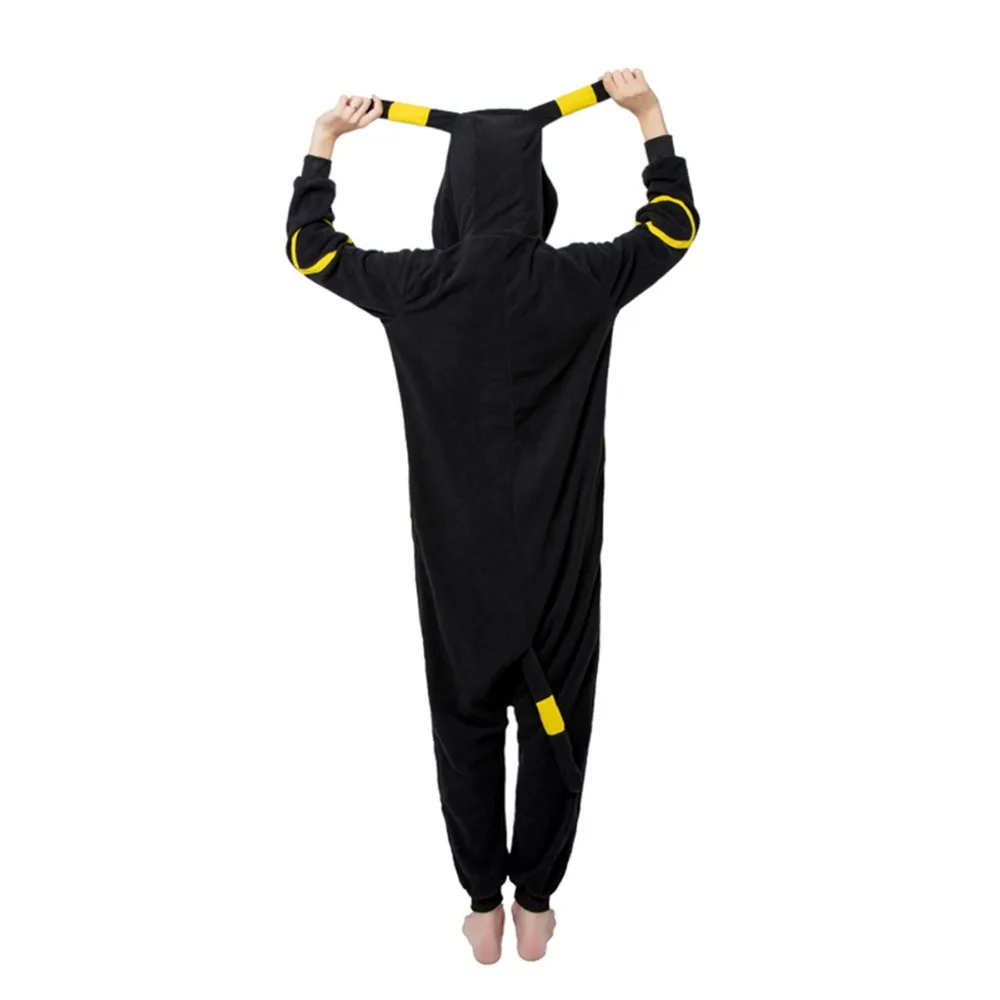 Из Полар флиса костюм Umbreon Kigurumi пижамы Аниме Косплэй унисекс для взрослых