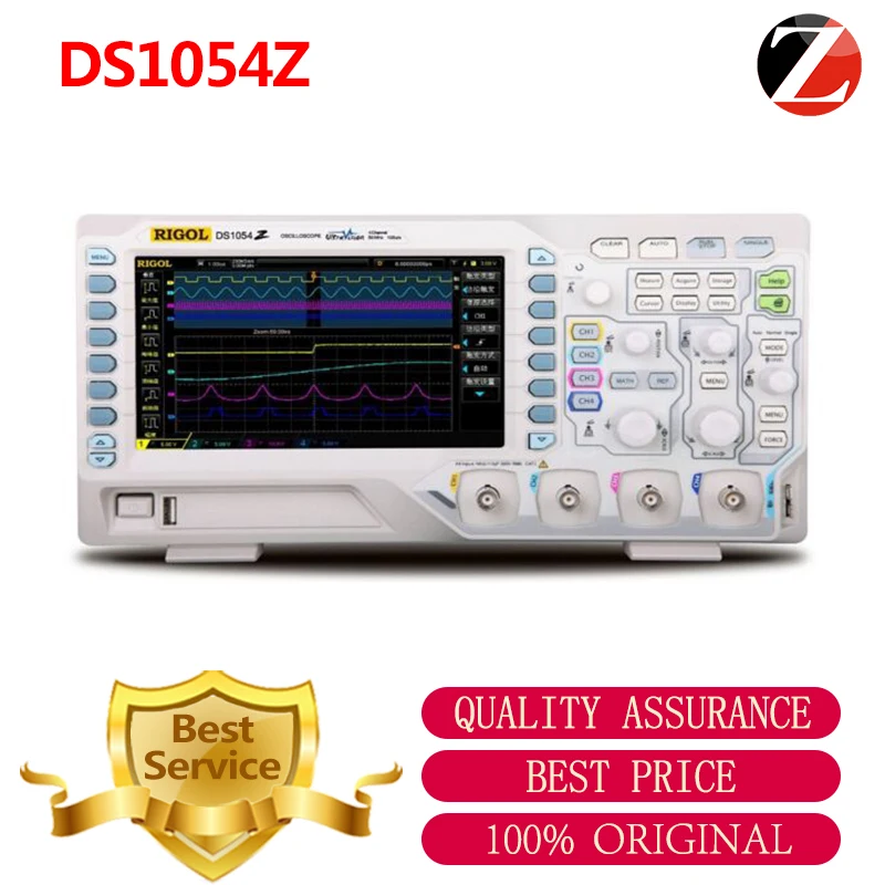 Цифровой осциллограф RIGOL 1GS/s 7 дюймов DS1054Z 4 аналоговых канала цифровой 50 МГц