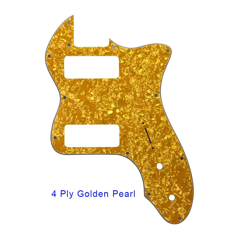 4Ply Golden Pearl Запчасти для гитары Pleroo-для классической серии '72 Telecaster Tele Thinline Guitar pickguard Scartch Plate с пикапами Humbucker P90 - Цвет: 4Ply Golden Pearl